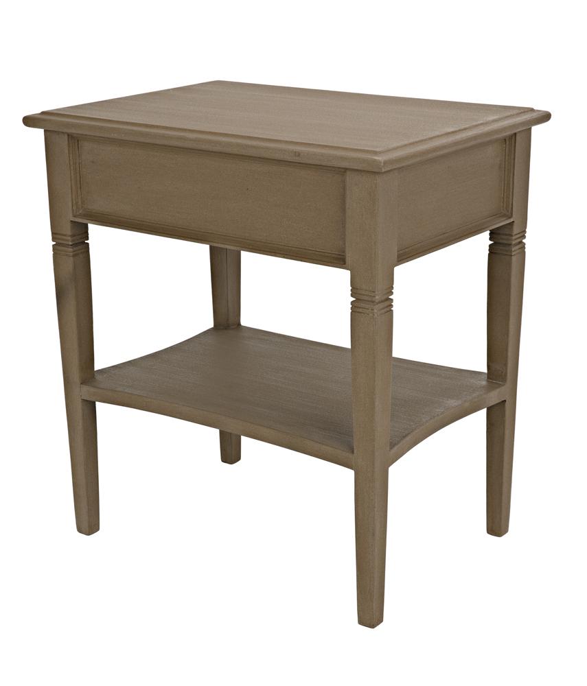 NOIR Oxford 1-Drawer Side Table Weathered