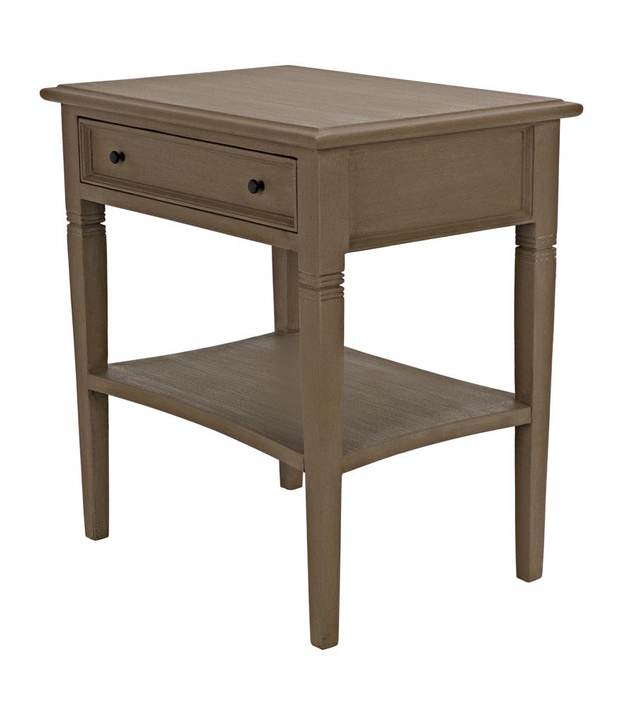 NOIR Oxford 1-Drawer Side Table Weathered