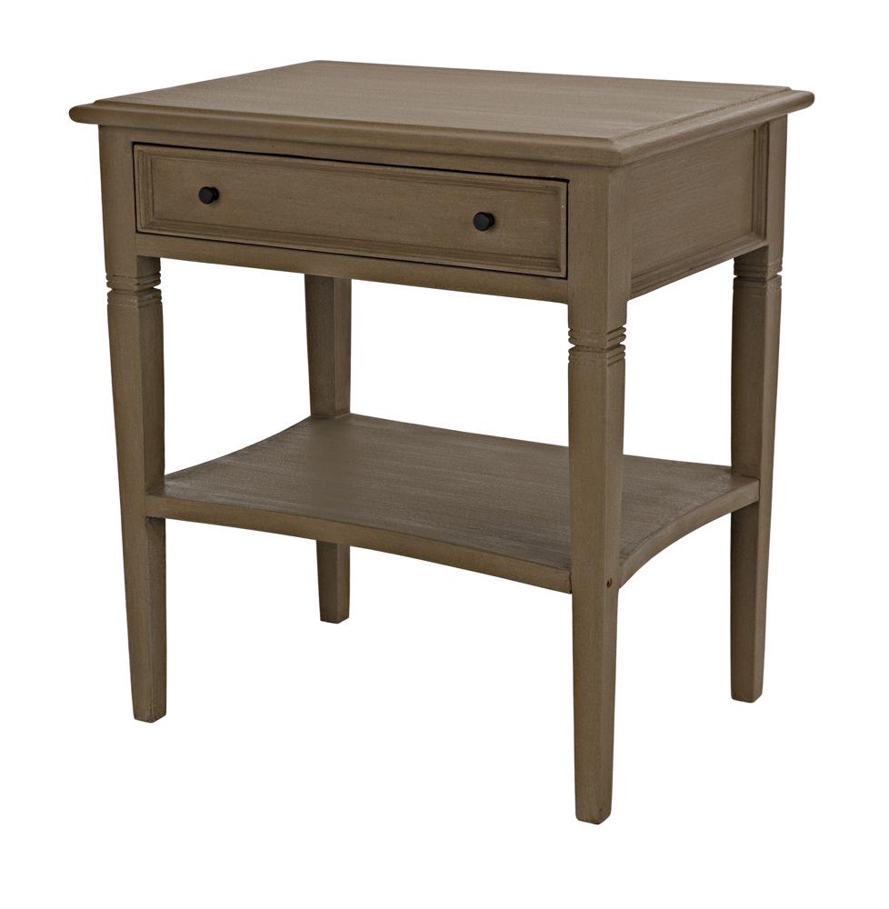 NOIR Oxford 1-Drawer Side Table Weathered