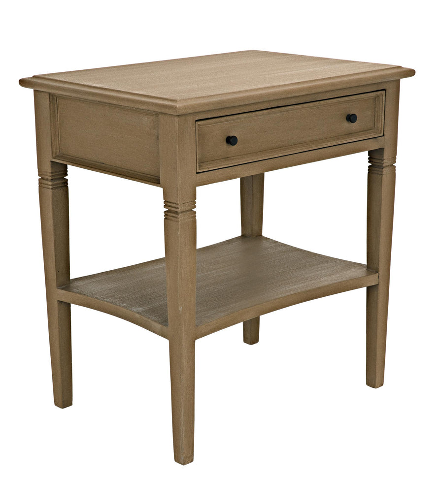 NOIR Oxford 1-Drawer Side Table Weathered