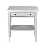 NOIR Oxford 1-Drawer Side Table White Wash