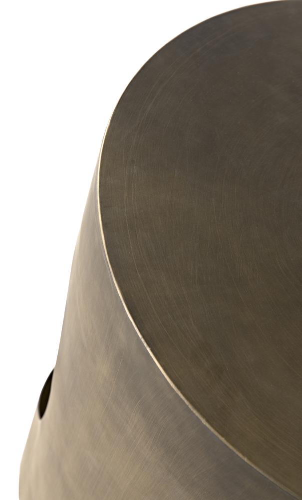 NOIR Eclipse Round Side Table Metal with Aged Brass Finish
