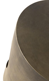 NOIR Eclipse Round Side Table Metal with Aged Brass Finish