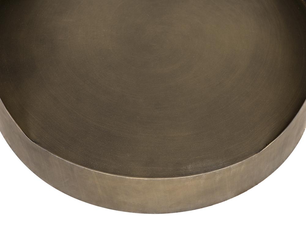 NOIR Eclipse Round Side Table Metal with Aged Brass Finish