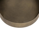 NOIR Eclipse Round Side Table Metal with Aged Brass Finish