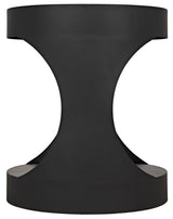 NOIR Eclipse Round Side Table Black Steel