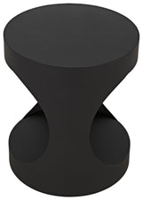 NOIR Eclipse Round Side Table Black Steel