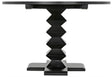 NOIR Zig-Zag Dining Table 48" Diameter Hand Rubbed Black