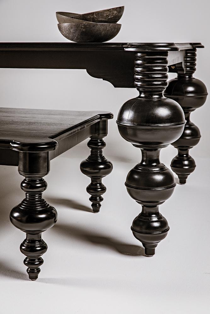NOIR Claudio Dining Table Hand Rubbed Black