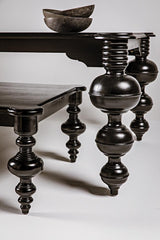 NOIR Claudio Dining Table Hand Rubbed Black