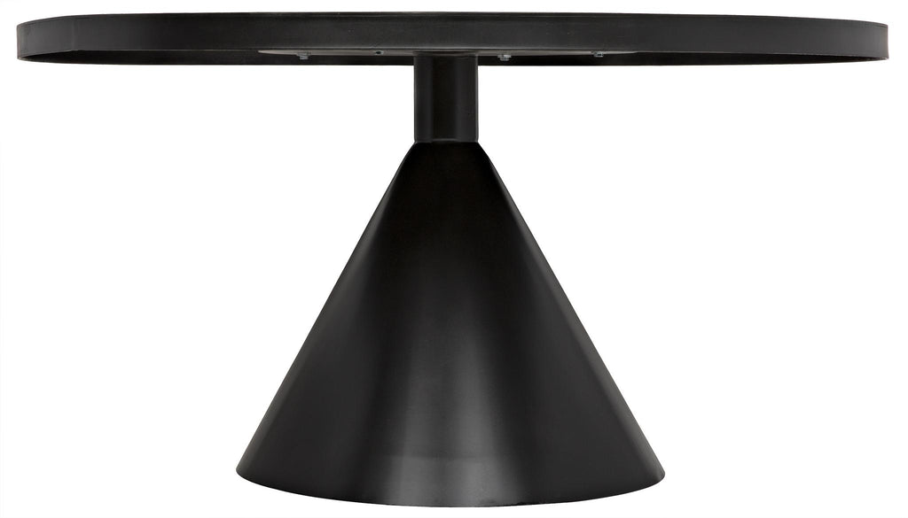 NOIR Cone Dining Table Black Steel