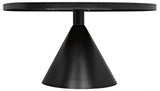 NOIR Cone Dining Table Black Iron