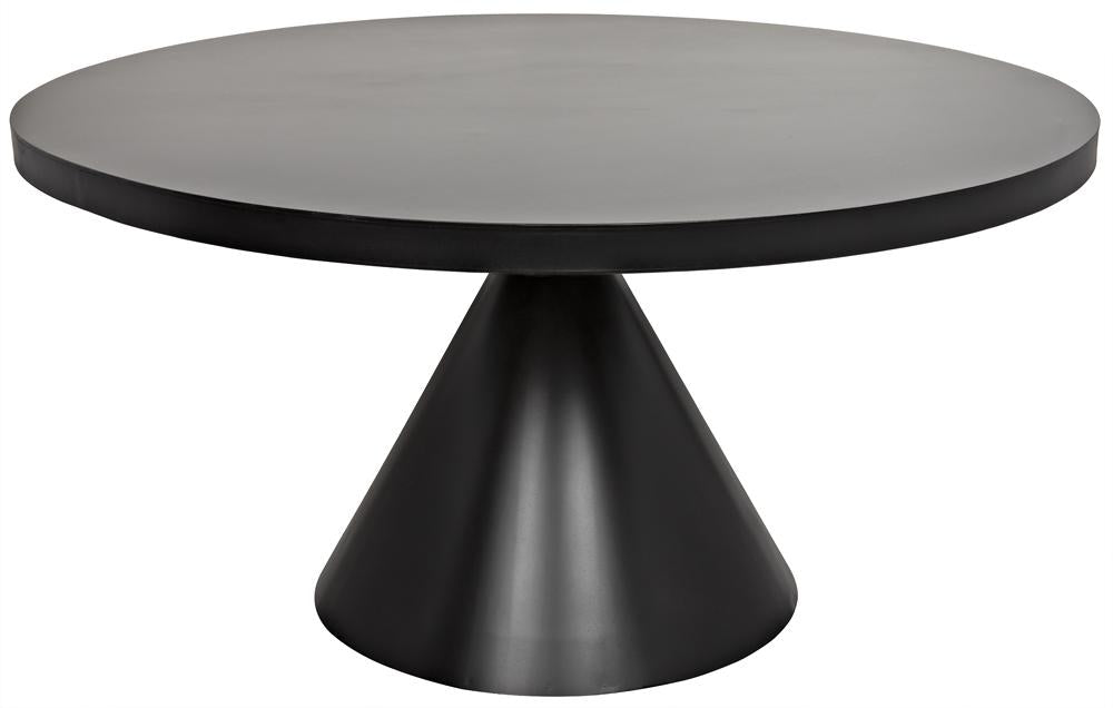 NOIR Cone Dining Table Black Iron