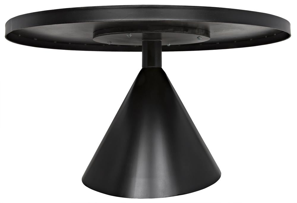 NOIR Cone Dining Table Black Iron