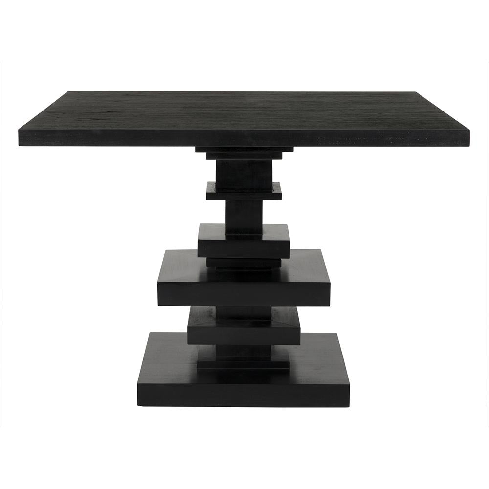 NOIR Corum Square Table Hand Rubbed Black