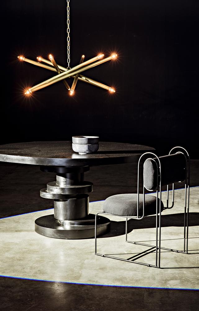 NOIR Hugo Dining Table Hand Rubbed Black