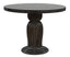 NOIR Portobello Dining Table Hand Rubbed Black with Light Brown Trim