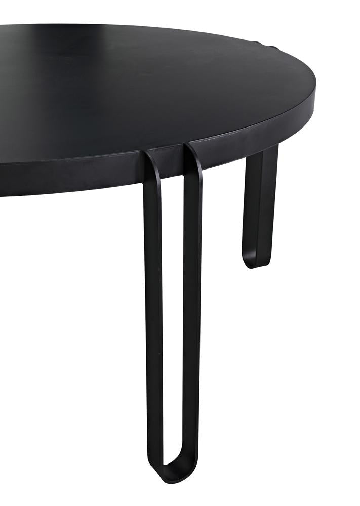 NOIR Marcellus Dining Table 63" Black Metal