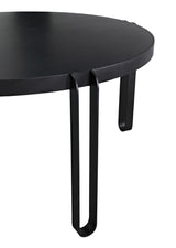 NOIR Marcellus Dining Table 63" Black Metal