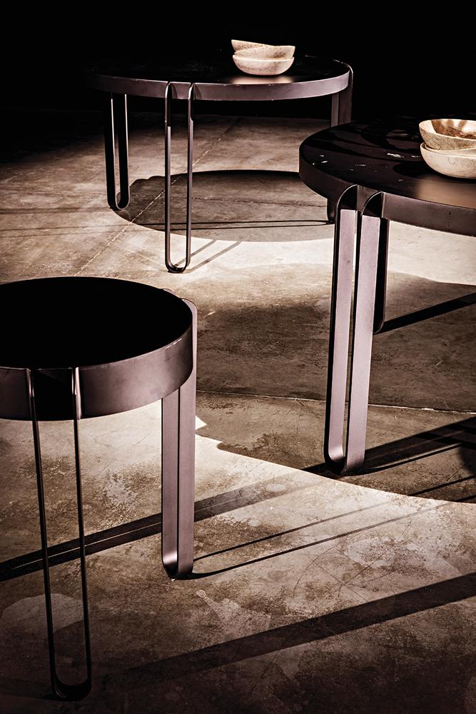 NOIR Marcellus Dining Table 63" Black Metal