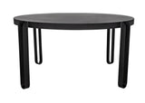 NOIR Marcellus Dining Table 63" Black Metal