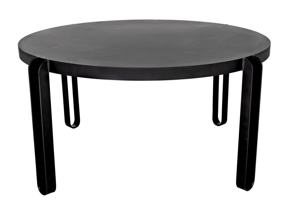 NOIR Marcellus Dining Table 63" Black Metal