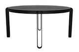 NOIR Marcellus Dining Table 63" Black Metal