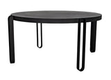 NOIR Marcellus Dining Table 63" Black Metal