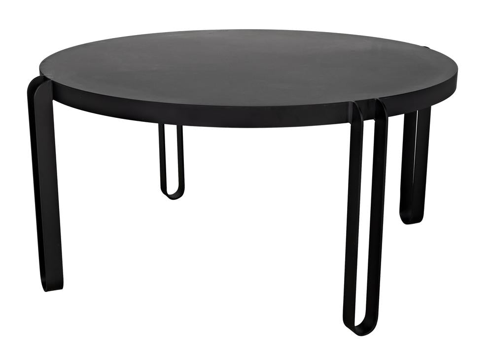NOIR Marcellus Dining Table 63" Black Metal