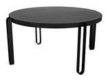 NOIR Marcellus Dining Table 63" Black Metal