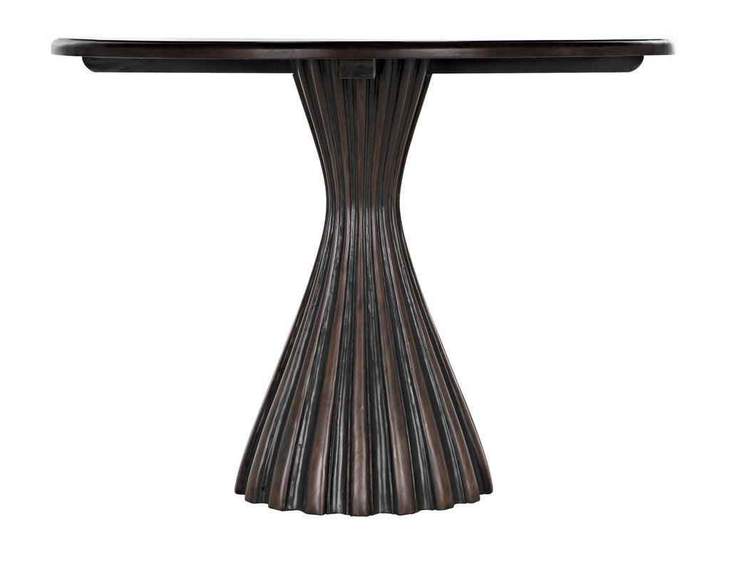 NOIR Osiris Dining Table Pale Rubbed with Light Brown Trim