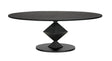 NOIR Katana Oval Dining Table Black Metal