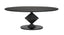 NOIR Katana Oval Dining Table Black Metal