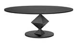 NOIR Katana Oval Dining Table Black Metal