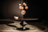 NOIR Katana Oval Dining Table Black Metal