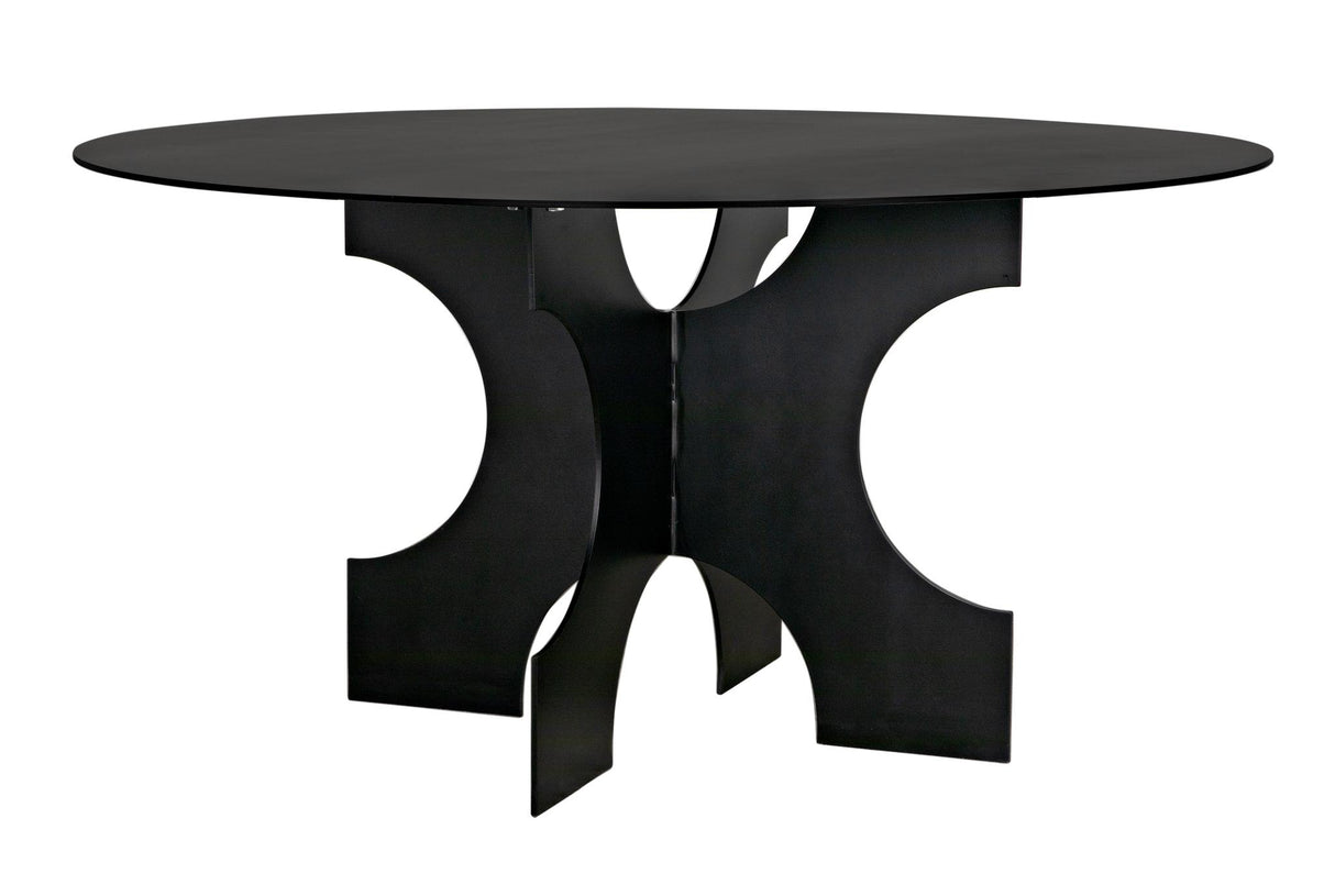 NOIR Element Dining Table Black Metal