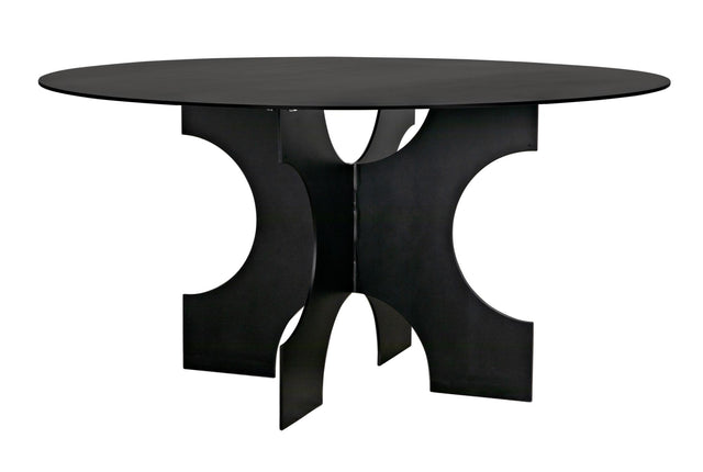 NOIR Element Dining Table Black Metal