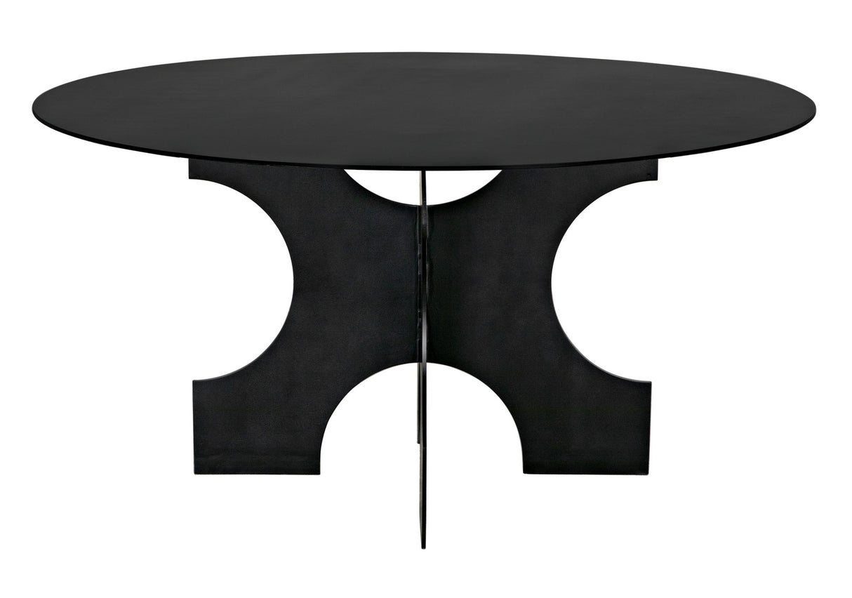 NOIR Element Dining Table Black Metal
