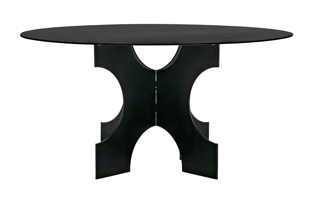 NOIR Element Dining Table Black Metal