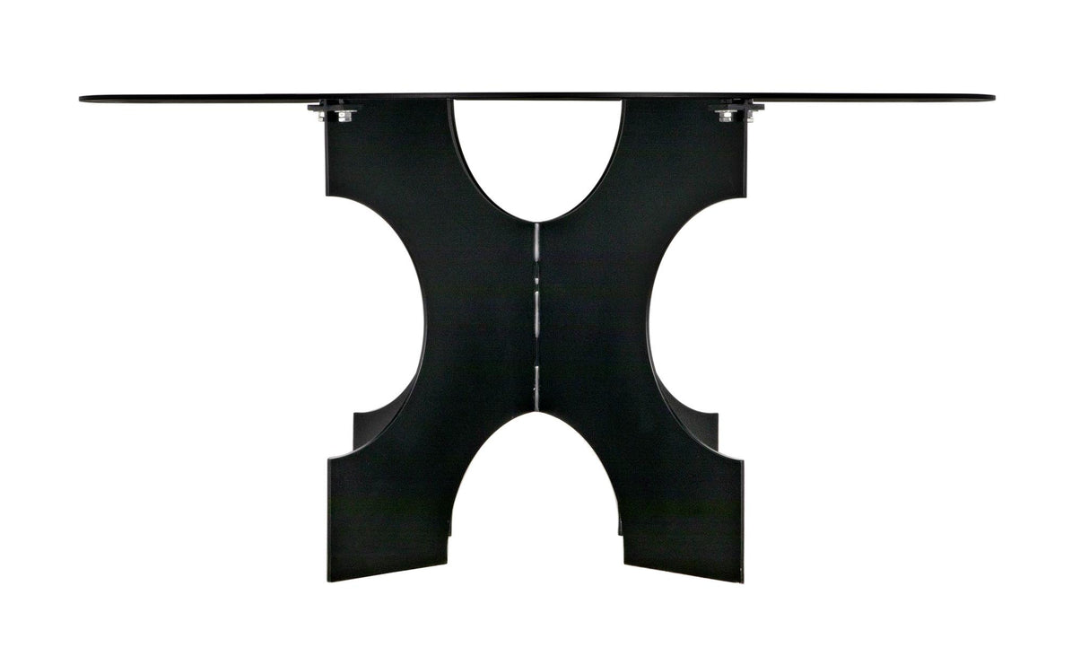 NOIR Element Dining Table Black Metal