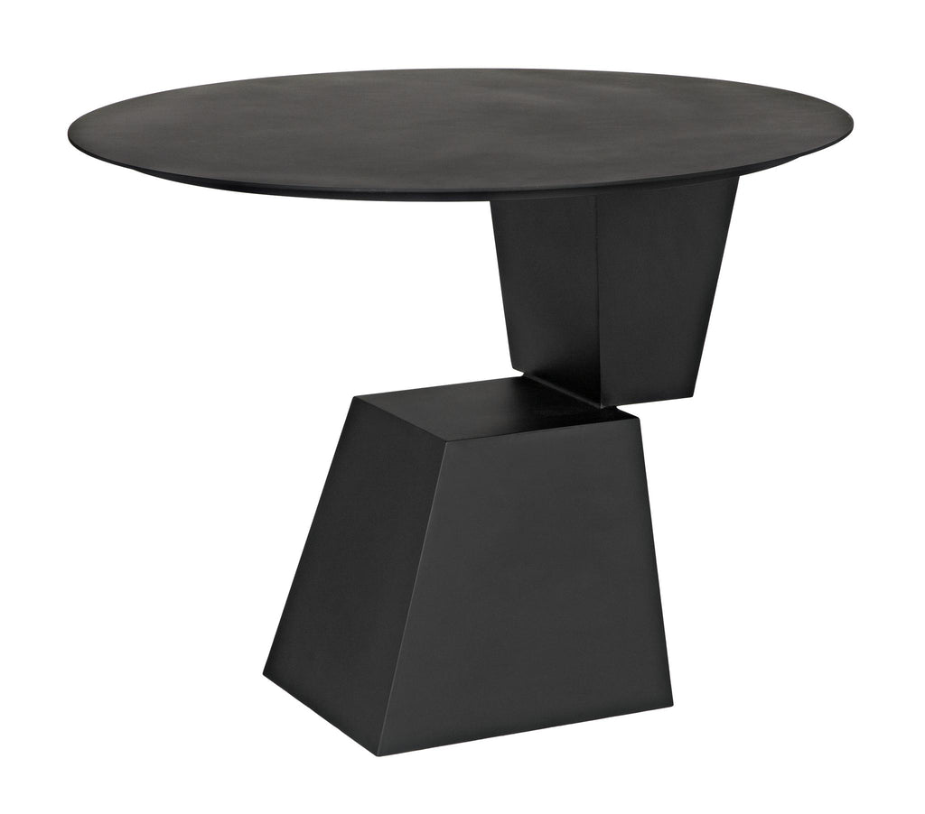NOIR Round Pieta Table Black Steel