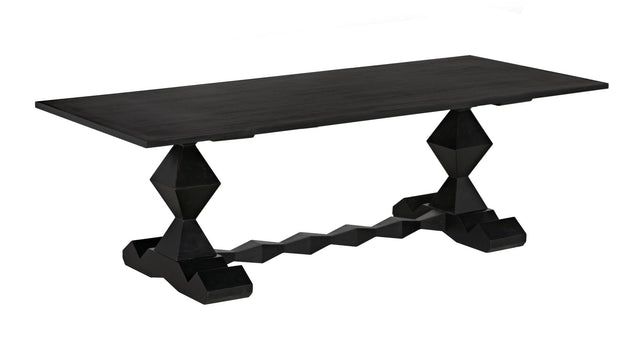 NOIR Madeira Dining Table Hand Rubbed Black