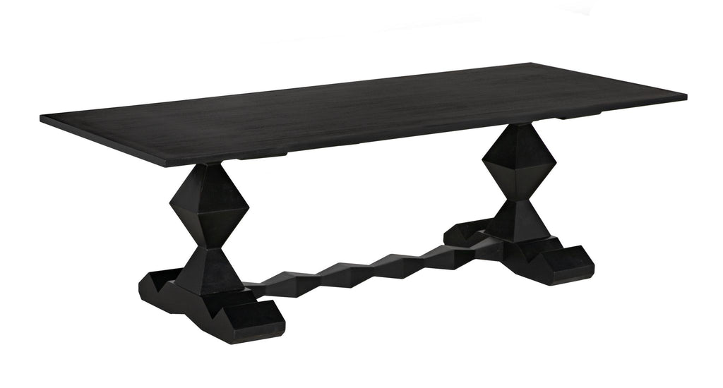 NOIR Madeira Dining Table Hand Rubbed Black
