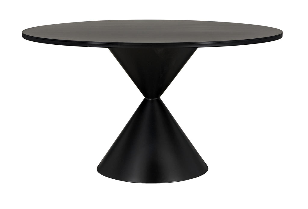 NOIR Hourglass Dining Table Black Steel