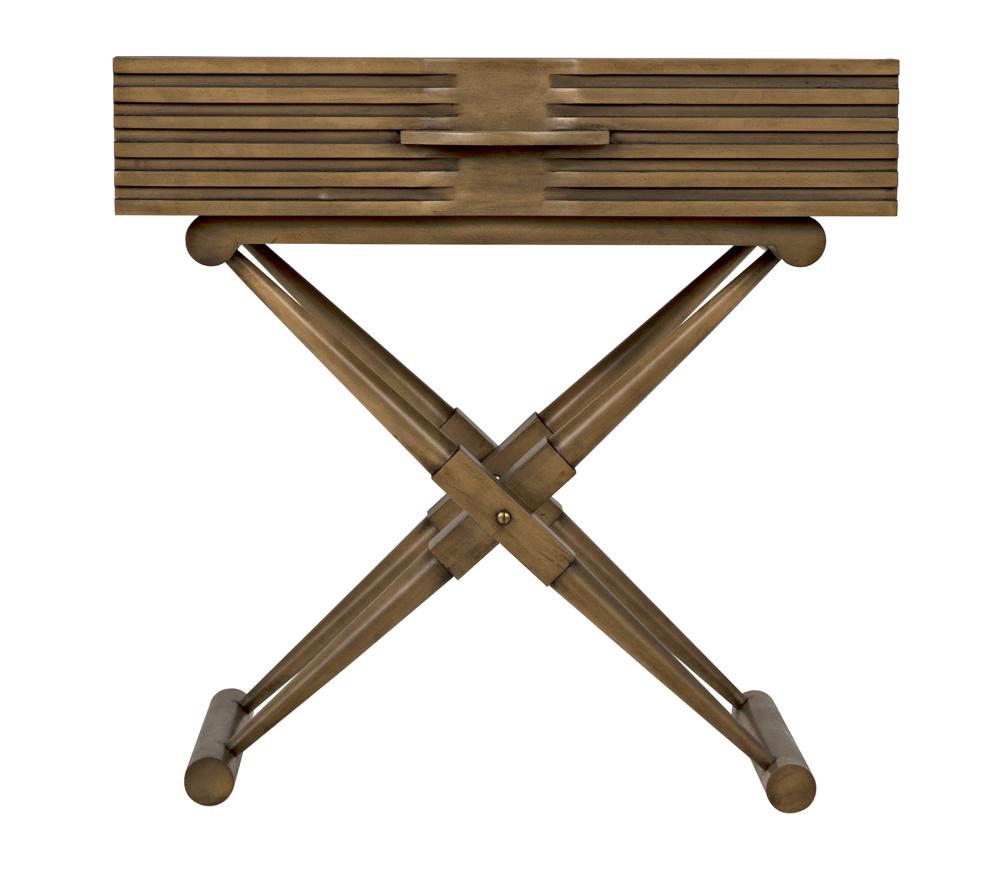 NOIR Zanta Side Table Saddle Brown