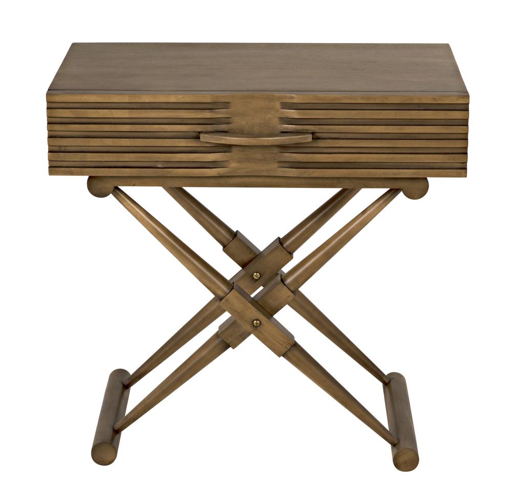 NOIR Zanta Side Table Saddle Brown