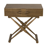 NOIR Zanta Side Table Saddle Brown
