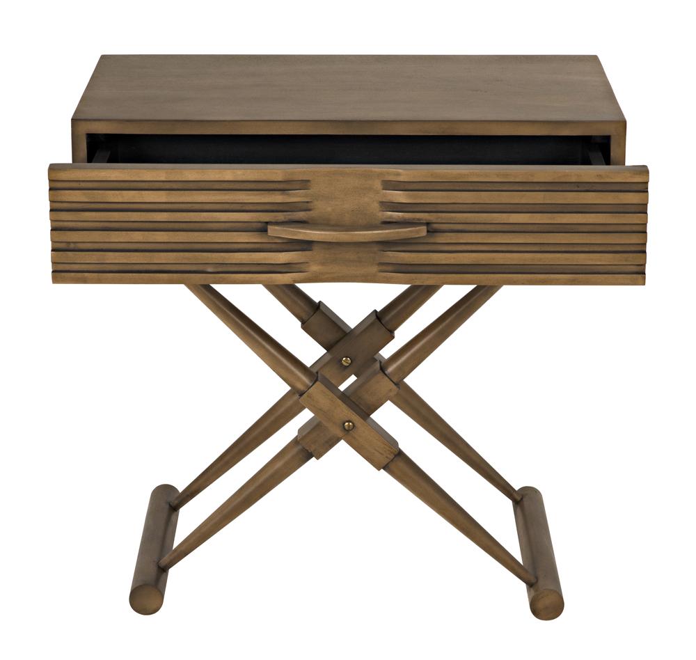 NOIR Zanta Side Table Saddle Brown