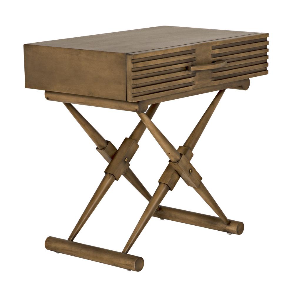 NOIR Zanta Side Table Saddle Brown