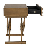 NOIR Zanta Side Table Saddle Brown